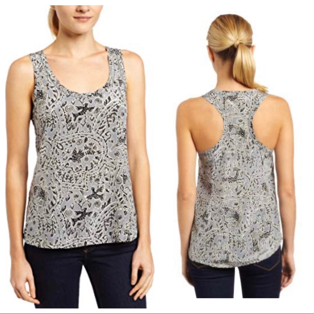 Joie 100% Silk Sequin Embellished Tank Top Size XS
